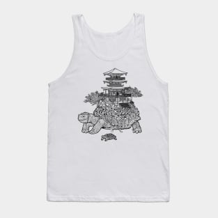 Minimalist temple turtle Tank Top